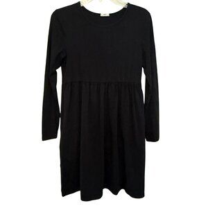 Womens QiMei Black Long Sleeve Cotton Dress - Size Medium
